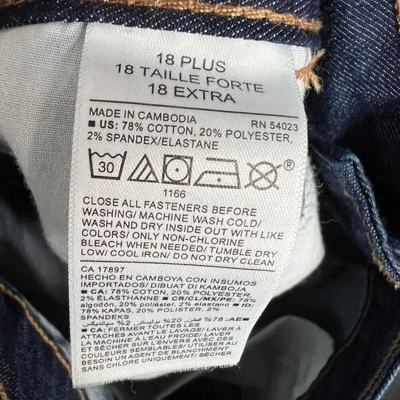 Old Navy Womens Super Skinny Jeans Plus Size 18 Dark Wash Mid Rise Stretch Denim - Picture 8 of 12